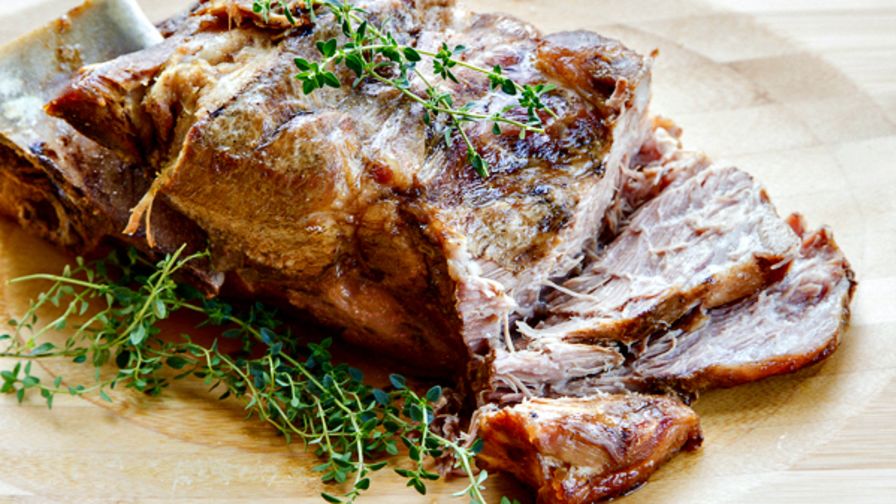 Bone In Pork Shoulder Roast Recipes Garlic Rosemary Roasted Pork Shoulder Butter Your